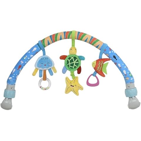 Caterbee Baby Baby Bouncer Toy bar, Clip on Crib & Pram Activity Bar Toy Travel Arch Bassinet Toys for Toddlers (Star) Cover