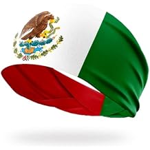 Mexican Country Flag Headbands,Sweat Bands Headbands Men Bandana Mexico Headband for Men Soccer Tennis Workout Costume