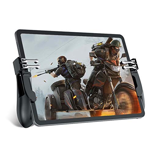 H11B PUBG Trigger Mobile Game Controller for iPad/Tablets Six Finger Game Joystick Handle Trigger Aim Button Shooter Gamepad for PUBG/Fornite/Knives Out/Call of Duty