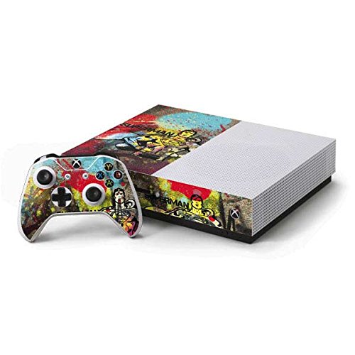 Skinit Decal Gaming Skin Compatible with Xbox One S Console and Controller Bundle - Officially Licensed DC Comics Superman Color Splatter Design