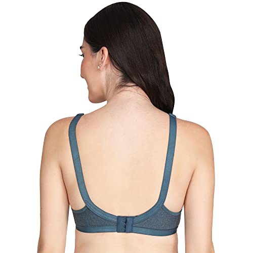 Image of Women Non Padded Bra - Made of Pure Cotton Full Coverage Non Wired Seamless Pushup Soft Cup for T-Shirt Saree Dress Sports Garment for Daily Use Everyday