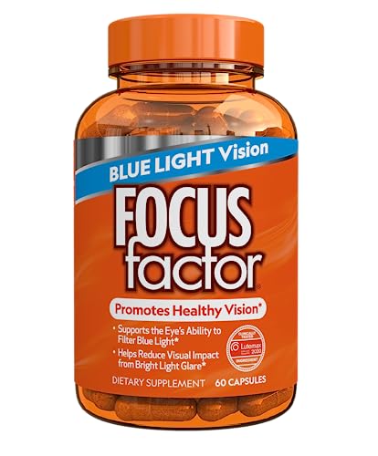 Focus Factor Blue Light Formula (60 Count) - Eye Vitamins with Blue Light Filtration Support - Lutein and Zeaxanthin Supplement with Vitamin C, Vitamin E, Lutemax 2020® - Promote Eye Health