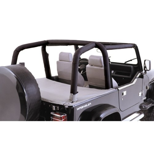 Rugged Ridge 13612.15 Roll Bar Cover Kit, Full; 97-02 Jeep Wrangler Tj , Black #TOP1