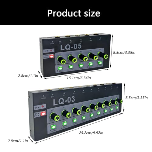 Console de mixage portable stéréo 4/8 canaux avec châssis en métal robuste
