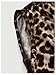 Floerns Women's Leopard Print Asymmetrical Neck Pencil Dress Ruched Bodycon Mini Dresses Brown Small