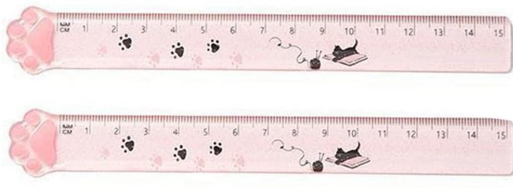Cat Journal 2Pcs Cute Kitty Cat Paw Rulers - Fun Animal Design Drawing ...
