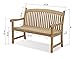 Amazonia Newcastle Patio Bench | Made of Real Teak | Ideal for Outdoors and Indoors, 48Lx26Wx35H, Light Brown