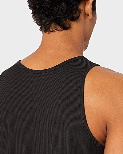 32 Degrees Cool Men’s 2-Pack Ribbed Undershirts Tank | Lightweight | Soft To Touch, Black, Medium #TOP4