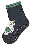 Sterntaler Baby Jungen Fliesen Socken Baby FLI AIR Yeti Strümpfe meliert - Fliesen Rutsch Socken Baby - mit Yeti Motiv und Vollplüsch - blau, 26
