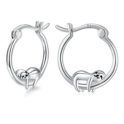 Boucles d'oreilles paresseux créoles anti-irritation fille
