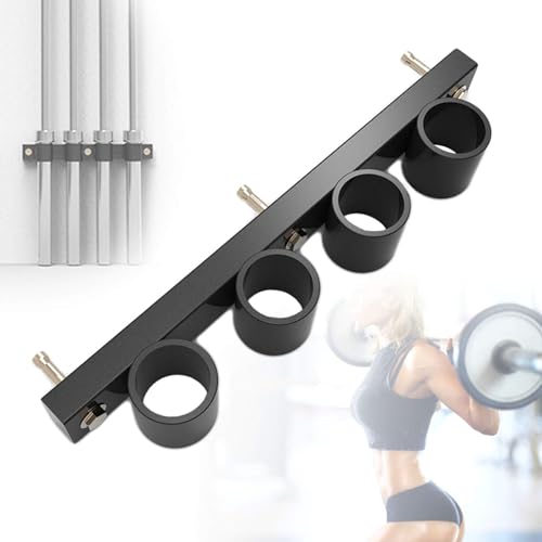 Supporto da parete per bilanciere, staffa orizzontale per organizzare barre olimpiche di sollevamento pesi, ideale per palestre domestiche e spazi fitness