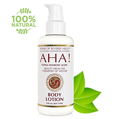 Nonie Aha All-Natural Body Lotion 100% Natural And Vegan With Coconut Oil, Wheat Germ Oil, Citrus Mix Of Lemon, Grapefruit, Orange, Bergamot & Neroli Oils; Alpha Hydroxy Acids From Extracts Of Bilberry, Sugar Cane, Maple Cane, Orange & Lemon Oils; Coconut Emulsifier, Orchid Oil, Grapefruit Seed Extract & Organic Apple Cider Vinegar #TOP1