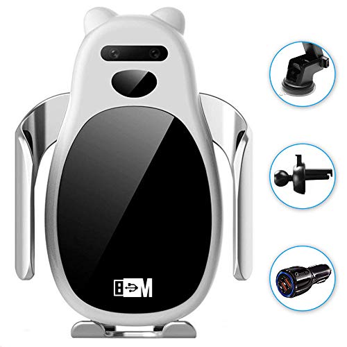 8M Wireless Car Charger Mount Auto Clamping I Bonus QC 3.0 Fast Car