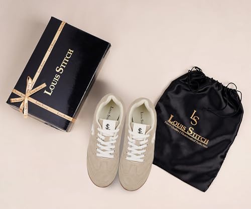Image of LOUIS STITCH Women's Casual Lightweight Sneakers | Ortholite Cushioned Comfort | Dual-Color TPR Sole | Lightweight & Comfortable Casual Lace-Up Shoes | LSD-SNK-NBL & DNM