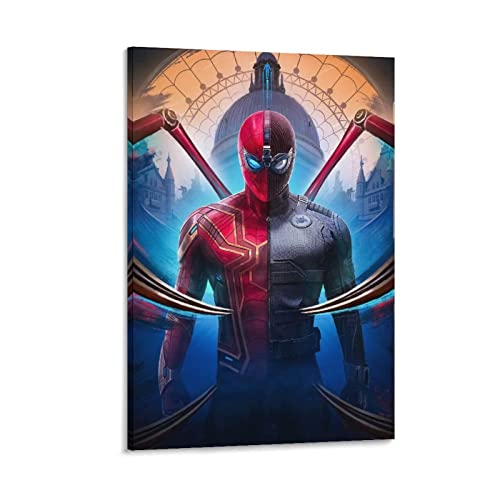 XXJDSK Art Peinture sur Toile Film Personnage Affiche Spiderman Loin Cover