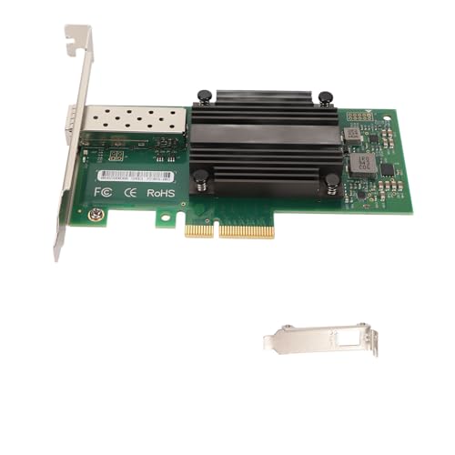 Adaptador de red PCIe X4 10 Gigabit con interfaz SFP Plus, baja latencia, disipador de calor excelente miniatura 6