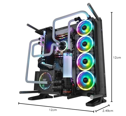 Thermaltake Riing Trio CL- F072- PL12SW- A 12 RGB TT Premium Edition, 120 mm, Software- aktiviert, 30 adressierbare LEDs, 9 Flügel, 3 Stück-15