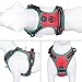 PHOEPET 2019 Reflective Dog Harness Large Breed Adjustable No Pull Vest with with Handle 2 Metal Rings 3 Buckles [Easy to Put on & Take Off](L, Red)
