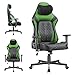 Devoko Ergonomischer Gaming Stuhl mit 5-Stufen Lordosenstütze, Schwerlast Bürostuhl 200kg mit Fußstütze für große & schwere Personen, Breiter Sitz, PC Schreibtischstuhl, Grün