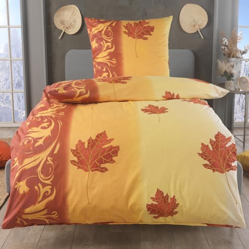 DreamHome 2 teilige kuschelige Baumwolle Soft Fein Biber Bettwäsche 135x200 + 80x80 Kissenbezug,...