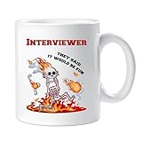Sanwood Interviewer Gift, Funny Mug for Interviewer Appreciation Gifts Interviewer Birthday Coworker, Friend Cup