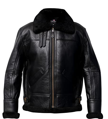 Mens B3 Leather Bomber Jacket | Real Shearling Bomber Jacket