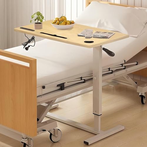 Mesa de cama plegable neumática de 24,4 a 34,64 pulgadas con enchufe 2