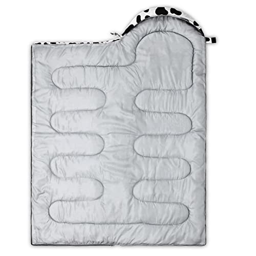 Image of QOOMO Camping Sleeping Bags,3 Season Warm & Cool Weather,Lightweight,Waterproof Sleeping Bags for Adults & Kids,Traveling,and Outdoors,Camping Gear Equipment