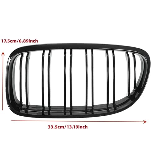 Double latte calandre sport pour BMW E90 E91 LCI style course noir - 3