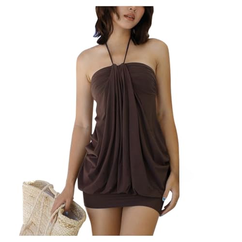 fashion brown bodycon dress