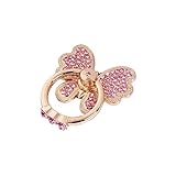 Alzcatek Finger Ring Stand 360 Degree Rotation, Thin Universal Phone Butterfly Ring Holder Compatible with iPhone Xs, iPhone XR MAX, iPhone X, iPhone 7/8,7/8 Plus, Samsung, LG and Other Smartphones