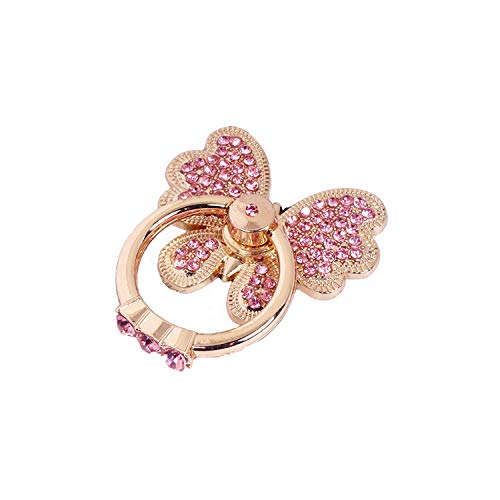 Alzcatek Finger Ring Stand 360 Degree Rotation, Thin Universal Phone Butterfly Ring Holder Compatible with iPhone Xs, iPhone XR MAX, iPhone X, iPhone 7/8,7/8 Plus, Samsung, LG and Other Smartphones
