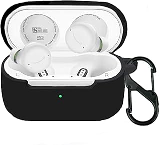 Compatible with Echo Buds 2 Case, Giaogor Silicone Case Cover Easy Carrying Protective Case Cover Compatible with Echo Buds 2 (Black)