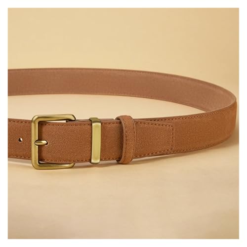 Fashion Suede Cowhide Women‘s Belts Genuine Leather Metal Buckle Women Belt Matched Dress Jeans Skinny Girdle2
