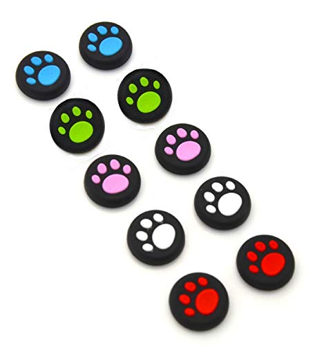 Image of Silicone Thumb Stick Grips Cap Cover Joystick Thumbsticks Caps for PS4 Xbox ONE Xbox 360 PS3 PS2 Cat Dog Paw (M)