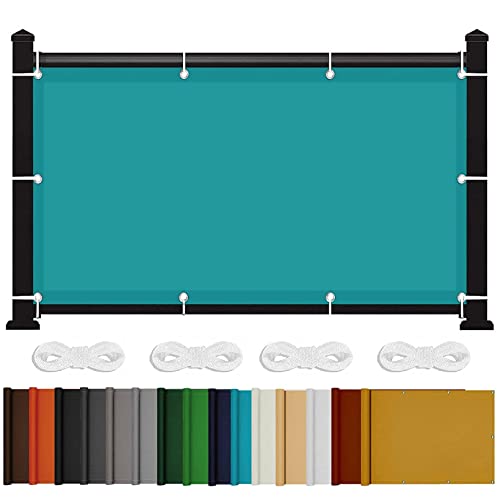 Voile d'ombrage rectangulaire 5.5x6m bleu ciel imperméable anti-UV