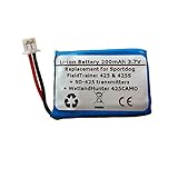 3.7V 200mAh Replacement Battery for SportDOG FieldTrainer 425 SD-425S FT-125 FT-125W Transmitters, SR-225 SR-225S SR-225W SportHunter 825 SD-825 Receiver, SAC54-13735, SAC54-13734