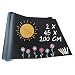 2x Papel Láminas Pizarra Negra Autoadhesivas 200 x 45 cm | Removible, Personalizable, Borrable | Pizarrón Negro para Escuela, Casa, Cocina, Oficina | 5 Tizas de Color GRATIS