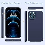 41SwUDDpPSL. SS150 Miracase-Compatible-with-iPhone-12-Pro-Max-Case-67-inch2020-ReleaseLiquid-Silicone-Case-Gel-Rubber-Full-Body-Protection-Shockproof-Drop-Protection-CaseNavy-Blue