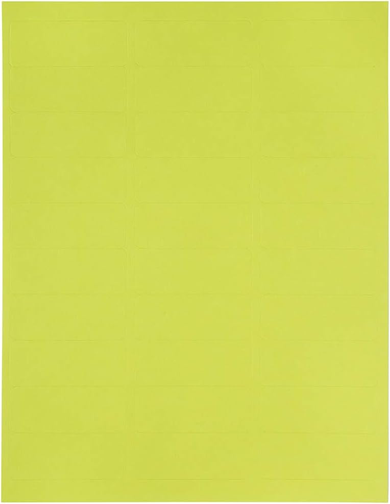 JAM PAPER Return Address Labels - Standard Mailing - 1 x 2 5/8 - Ultra Lime Green - 120 Shipping Labels/Pack