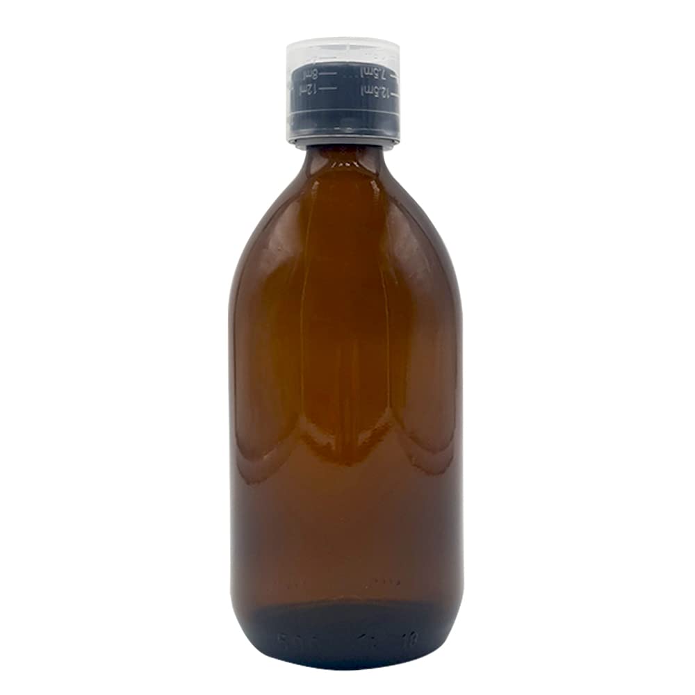 Lot de 2 bouteilles en verre marron de 500 ml avec couvercle et étiquettes