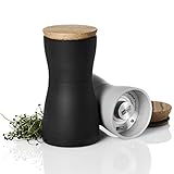 Durchmesser: 6,2 cm / Höhe: 13,3 cm. Saubere Arbeitsfläche dank Aromaschutzklappe.