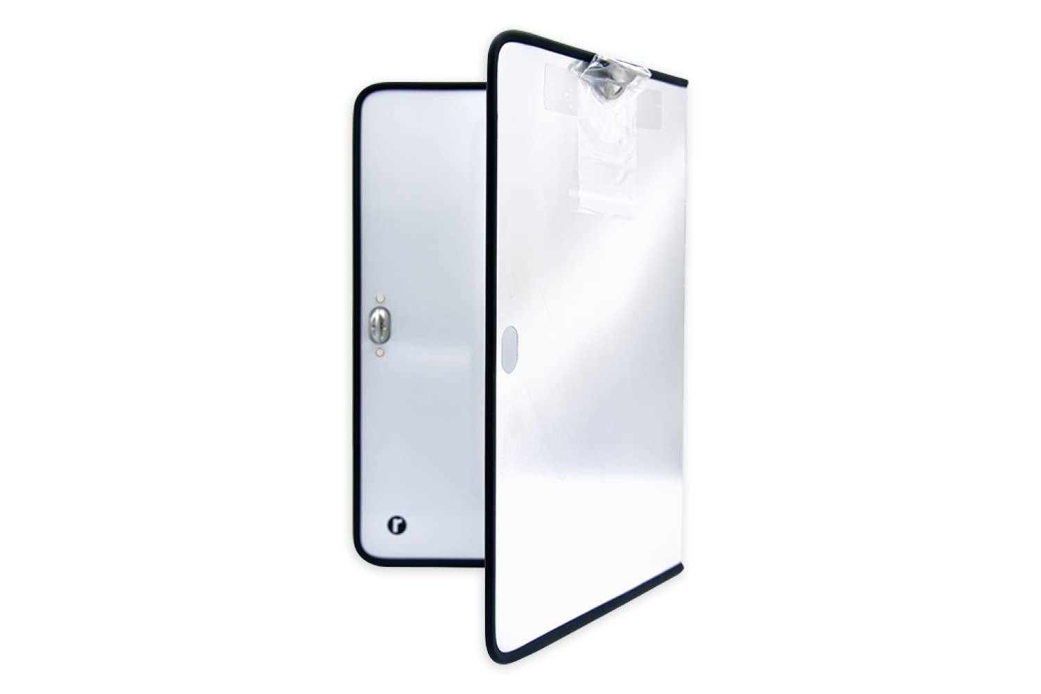 A-Tafel Klavierscharnier vertikal | A-Schild für Abfalltransport aus Aluminium | Klavierscharnier | vertikal klappbar | Kantenschutz wählbar | 400x300 mm | Warntafel Abfallschild (mit Kantenschutz)