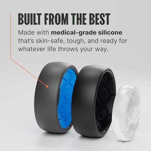 Groove Life Solid Thin Lilac/Pink Ring - Breathable Silicone Wedding Rings for Women, Lifetime Coverage, Unique Design, Comfort Fit Ring - Size 7