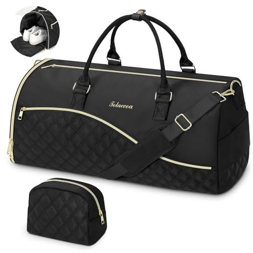 Tolaccea Borsa Sportiva da Palestra per Donna Borsa da Viaggio Grande da 47L con Scomparto per Scarpe Scomparto umido Borsa da Viaggio per Weekend per Palestra, Yoga, Viaggi, Nuoto, Sauna (Nero) Tolaccea Borsa Sportiva da Palestra per Donna Borsa da Viaggio Grande da 47L con Scomparto per Scarpe Scomparto umido Borsa da Viaggio per Weekend per Palestra, Yoga, Viaggi, Nuoto, Sauna (Nero)