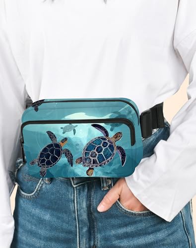 Image of Sea Turtle Fanny Pack for Women Belt Bag Fashion Everywhere Waist Pouch Lightweight Crossbody Bags with Adjustable Strap
