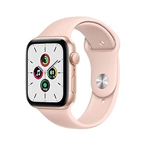 Apple Watch SE 2020 (GPS, 44MM) Gold Aluminium Case with Pink Sand Sport Band (Refurbished)
