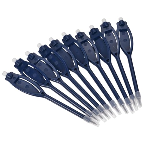 AOLNGG ゴルフ得点鉛筆 消しゴム付き 2Hマーカーペン 10個 楕円形のクリップ プラスチック 鉛筆クリップ スポーツ アウトドア ファンショップ オフィス ミーティング用 (ダークブルー)