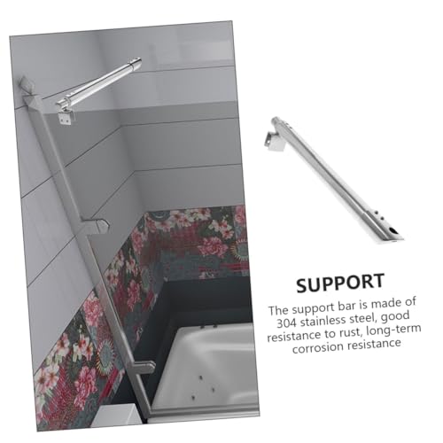 Herrajes para baño premium con barra de soporte de cristal inoxidable 6
