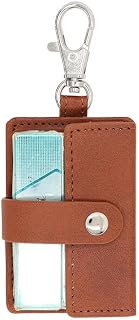 ・For Fasoul Q1 PRO ケース PUレザー カラビナ付き 本体 スティック まとめて収納 タバコ収納 電子たばこ 電子タバコ 充電対応(ブラウン) [並行輸入品]